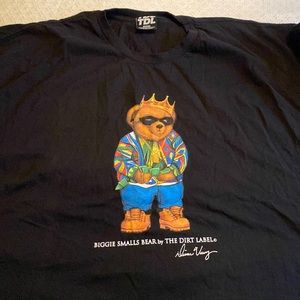 Dirt label biggie smalls  bear T shirt